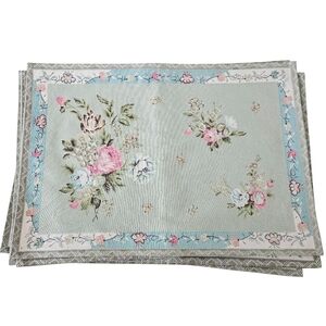 Handprint Potpourri Celadon Placemats, Set of 6